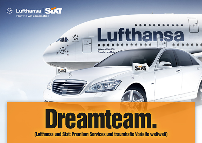 Sixt & Lufthansa - Kooperationskampagne
